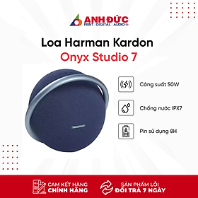 Loa Bluetooth Harman Kardon Onyx Studio 7 (Công suất 50W, Thời gian nghe nhạc 8h) - Hàng chính hãng PGI