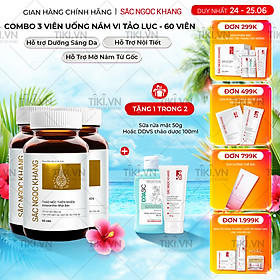 Combo 3 Hộp Sắc Ngọc Khang Vi tảo lục làm mờ sạm nám hiệu quả