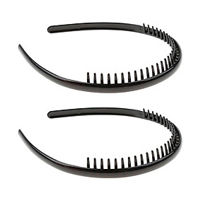 2pieces Zigzag Hair Band Toothed Headband Women Men Hair Accessory