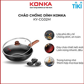 Mua Chảo Chống Dính Mẫu Mới Chảo thép phủ vân đá y tế chống dính  chống mài mòn  tay cầm chống cháy cao cấp vân gỗ có thể tháo rời-Hàng nhập khẩu