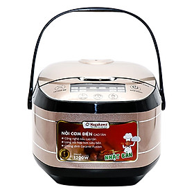 Nồi Cơm Điện Cao Tần Nagakawa NAG0102 (1.8L) - Nâu Đen - Hàng Chính Hãng
