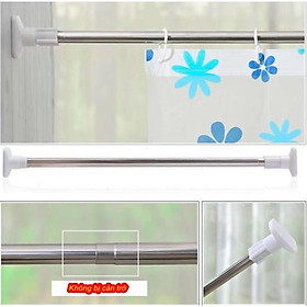 Thanh Treo Rèm Cửa / Tắm INOX đa năng cao cấp đầu vuông - Không Cần Khoan Tường ( Nhiều Kích Thước )