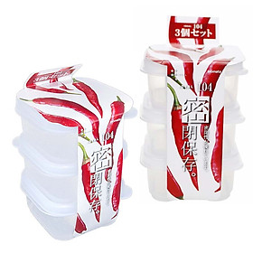 Mua Bộ 2 set 3 hộp nhựa vuông tiện lợi (160ml) - Hàng nội địa Nhật