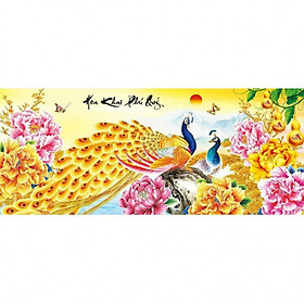 Mua Tranh đính đá HOA KHAI PHÚ QUÝ  (110×50cm) chưa đính