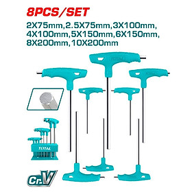 BỘ 8 CHÌA LỤC GIÁC TAY CẦM CHỮ T TOTAL THHW80816 - HÀNG CHÍNH HÃNG