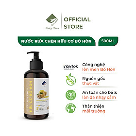 Nước Rửa Chén Hữu Cơ Bồ Hòn Và Tinh Dầu Chanh Gừng 500ml Bảo Vệ Da Tay, An Toàn Cho Bé