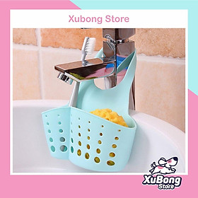 GIỎ ĐỰNG GIẺ Lưới Rửa Bát Thoáng Mát - Giỏ Nhựa Treo Đồ Rửa Chén, Gắn Vòi Nước Bồn Rửa Có Móc Cài Quai