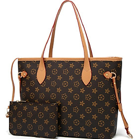 Women's Fashion Presbyopia handbag retro Print Shoulder bag 2 PCS set