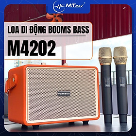 Mua Loa Bluetooth Karaoke M4202 – Loa Xách Tay Kèm 2 Micro Không Dây Sang Trọng  Thiết Kế Đẹp Mắt Và Chất Lượng Âm Thanh Xuất Sắc