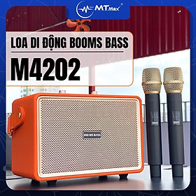 Loa Bluetooth Karaoke M4202 – Loa Xách Tay Kèm 2 Micro Không Dây Sang Trọng, Thiết Kế Đẹp Mắt Và Chất Lượng Âm Thanh Xuất Sắc