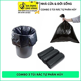 Mua Combo 3 Cuộn Túi Rác Đen Tự Phân Hủy Hàng Việt Nam  Tiện Dụng  Thân Thiện Với Môi Trường