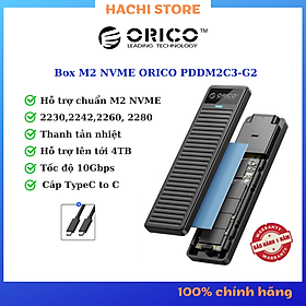 Box NVME Orico PDDM2C3-G2 hỗ trợ m2 NVME PCIe Gen3x4 / Gen4x4 Type C tốc độ 10Gbps – Hàng Chính Hãng