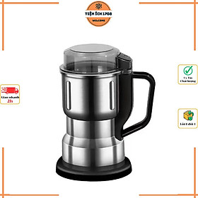 Máy Xay Hạt Tiêu Hạt Cafe Hạt Khô Gia Vị Đa Năng Công Suất 250w 8 Lưỡi Dao Cực Bén Chất Liệu Cối Inox - Hàng Nhập Khẩu