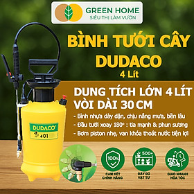 Mua Bình Tưới Cây Dudaco  GreenHome  4 Lít  Phun Xa 2 Chế Độ  Bơm Nhẹ Tay  Tưới Cây Phun Sương  Bền  Đẹp