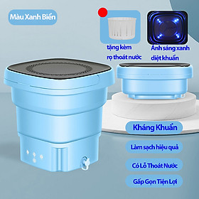 Máy Giặt Mini Cá Nhân, Vắt Khô, Khử Khuẩn Bằng Công Nghệ Blue Ag, Máy Giặt Gấp Gọn Siêu Bền Tiện Lợi Giao Hàng Toàn Quốc