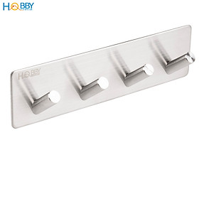 Móc treo quần áo 4 chấu inox 304 dán tường Hobby home decor 4V110