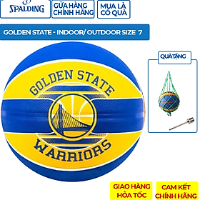 Bóng rổ Spalding Golden State Warriors - Outdoor size 7 (Tặng kim bơm bóng và túi lưới đựng bóng)