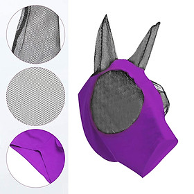 Horse Fly  Protective Net Hood Horses  with Ears Cover