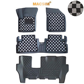 Thảm Lót Sàn 2 Lớp TPE Macsim Suzuki XL7 Chuẩn Form, Bền, Không Mùi ( dệt thô caro 2 lớp sd3 ct)