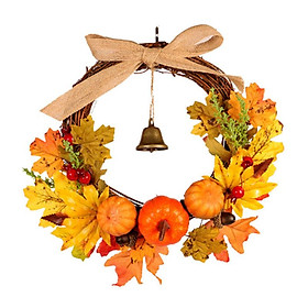 Vương miện mùa thu nhân tạo, Lễ Tạ ơn vương miện mùa thu, vòng hoa phong nhân tạo, trang trí của lễ tạ ơn Halloween Lễ Tạ ơn, vương miện của lá phong tại The Berry, 30cm