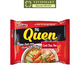 ACECOOK - Mì Quen hương vị Canh chua tôm, Acecook mì quen Canh chua tôm Acecook mì Queen Acecook (82g/gói)