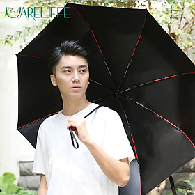 Uareliffe Automatic Sunny Rainy Umbrella 23 inch Red And Black Mechanical Anti-rebound Umbrella Portable Umbrella For Men Women Outdoor