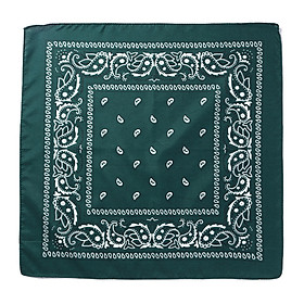 Bộ sưu tập khăn vuông cotton bandana turban XO Vintage BDN01 54x54cm - BDN01.9 Xanh lá đậm