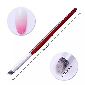 Cọ ombre cán gỗ đầu xiên, chất lông mềm mại dễ tán màu