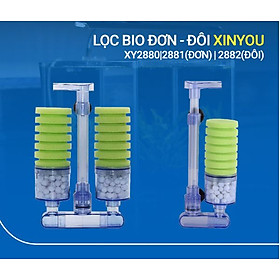 Lọc vi sinh, lọc bio cho bể cá, hồ thủy sinh XY-2880, XY-2881, XY-2882 đã bao gồm cả hộp lọc, bông lọc và sứ lọc