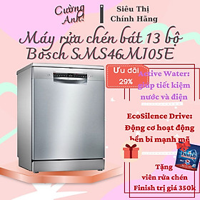 Mua Máy rửa bát độc lập Bosch SMS46MI05E Series 4   dung tích rửa 14 bộ chén bát - Xuất sứ Đức - Bảo hành 36 tháng) - Hàng chính hãng