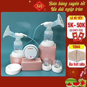 Máy Vắt Sữa Mẹ Bằng Điện Đôi Inbear Extra (IBE-9100) + Tặng Kèm Áo Hút Sữa Rảnh Tay - Máy Hút Sữa Điện Đôi Lực Hút Vô Địch, Kích Sữa Về Nhanh, Hút Êm Không Đau Rát