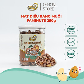 [Hạt Điều Rang Muối A+] Hạt Điều Rang Muối Vỏ Lụa, Hạt Điều Rang Muối A Cồ, Hạt Điều Rang Muối Size A+ 400 Hạt/ 1 Kg - Hũ Nắp Nhôm 250g FAMINUTS