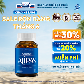 Viên Uống Hỗ Trợ Sinh Lý Nam ALIPAS Ecogreen Tăng Cường Testosterone, Chứa Tinh Chất Hàu