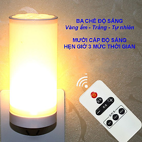 Đèn ngủ Led thông minh bảo vệ mắt, tiết kiệm năng lượng với chức năng hẹn giờ điều khiển 3 chế độ, 10 cấp độ sáng