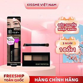 Bột Kẻ Lông Mày Chống Trôi Siêu Mịn Kissme Heavy Rotation (Màu Nâu Tự Nhiên #01)