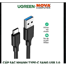 Cáp dữ liệu USB 3.0 sang Type-c truyền dữ liệu giữa máy tính và ổ cứng USB dài 2m Ugreen ( 20884) hàng chính hãng