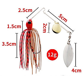 Mồi giả Spinner bait dài 12gr va 18gr