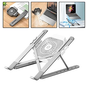 Laptop Stand for Desk Ergonomic Portable Aluminum Alloy Computer Holder Foldable Riser Adjustable Compatible with 11-17 inch Notebook and Tablets