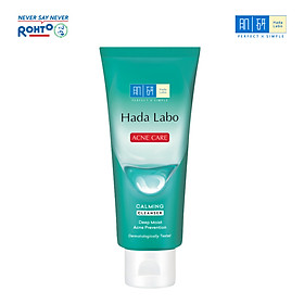 Sữa rửa mặt Hada Labo cho da dầu mụn, da nhạy cảm Hada Labo Acne Care Calming Cleanser 80g