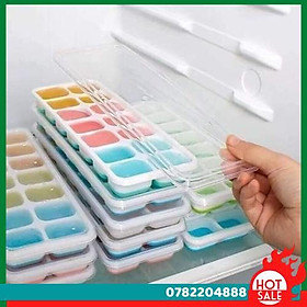 Mua Khuân Làm Đá Viên Có Năp Đạy Đế Khay Silicon Tiện Lợi Dễ Lấy  - CH Hương Thị Miễn Phí Vận Chuyển