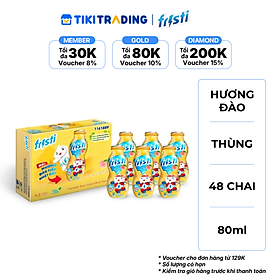 Thùng 48 chai sữa chua uống hương Đào Tiên Nhật Bản Fristi 80ml