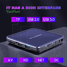 Mua Android đầu thu H96 Max - WiFi dual 2.4/5G  Android 12  chip Rk3318  Ram 2GB bộ nhớ 16GB  Bluetooth 5.0