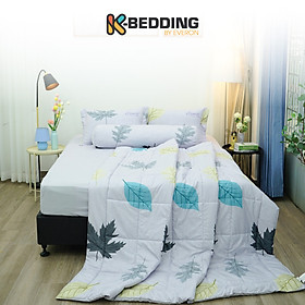 Bộ ga giường Everon Lite ELM 205 Microfiber Xám nhạt (4 món) 160x200cm