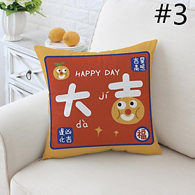 Mua Chinese New Year Square Pillowcase Mahjong Pattern Throw Pillow Case Creative Sofa Cushion Cover