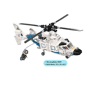 Đồ chơi - Bộ đồ chơi xếp hình mô hình trực thăng tuần tra SWAT 11019 - QMAN