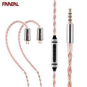 FAAEAL Upgrade Earphone Cable 0.78mm/2Pin Connector Headphone Wire With 3 Key Mic 4 Core OFC For FAAEAL Hibiscus/BLON BL03/05/TRN