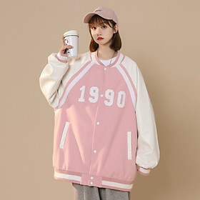 Áo khoác dù Bomber 1990 form rộng 2 lớp, Áo khoác nam nữ phong cách Hàn Quốc