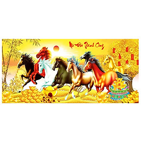 Mua Tranh đính đá mã đáo thành công LV409 - 113 x 50 cm - chưa đính