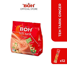 BỘT TRÀ SỮA VỊ GỪNG ÍT NGỌT HIỆU BOH - BOH TEH TARIK GINGER LESS SWEET 12 s