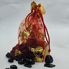 Mua Túi Quà Tặng Tài Lộc Đá Thạch Anh Đen - 100g - Mx - Hợp Mệnh Thổ  Hoả